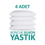 Suvay 4 Adet Antialerjik Boncuk Silikon Yastık Pamuklu Kılıf 700 Gram