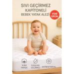 Suvay 70x120 Kapitoneli Bebek Çocuk Yatak Alezi Kapitone Fitted Su Sıvı Geçirmez Yatak Koruyucu Çarşaf Alez - Beyaz - 70 x 120 cm