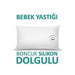 Suvay Antialerjik Bebek Yastığı Boncuk Silikon Yastık 35x45 Cm 225 Gram %100 Pamuklu Kılıf Beyaz