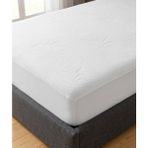 Suvay Bambu Desen Sıvı Geçirmez Alez – Ultra Sessiz Fitted Yatak Koruyucu, Nefes Alabilen Premium - 180 x 200 cm - Beyaz