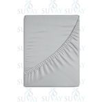 SUVAY Gri Bebek Lastikli Çarşaf %100 Pamuklu Penye Park Yatak | 60x120 | 70x110 | 70x120 | 70x130 | 70x140