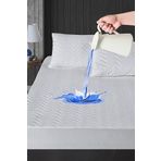SUVAY Kapitone Fitted Full Kenar Su Sıvı Geçirmez Alezi Beyaz Renkli Tek Çift Kişilik Yatak Koruyucu (120x200)
