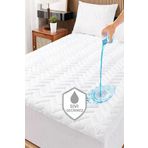 Suvay Kapitoneli Fitted Full Kenar Su Sivi Gecirmez Alezi Beyaz Renkli Tek Cift Kisilik Yatak Koruyucu