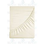 SUVAY Krem Bebek Lastikli Çarşaf %100 Pamuklu Penye Park Yatak | 60x120 | 70x110 | 70x120 | 70x130| 70x140