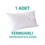 Suvay Pamuklu Fermuarlı İç Yastık Kılıfı Beyaz Renkli İç Astar Yastık İ
