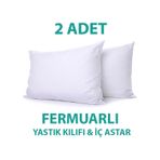 Suvay Pamuklu Fermuarlı İç Yastık Kılıfı Beyaz Renkli İç Astar