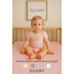 SUVAY Pembe Bebek Lastikli Çarşaf %100 Pamuklu Penye Park Yatak|60x120|70x110|70x120|70x130|70x140|80x130