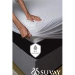 Suvay Su Sivi Gecirmez Fitted Pamuklu Alez Carsaf Tek Ve Cift Kisilik Yatak Alezi