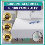 Suvay Su Sıvı Geçirmez Fitted Yatak Koruyucu Alez %100 Pamuk