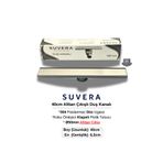 Suvera 40CM 304 Paslanmaz Izgaralı (Alttan Çıkışlı) Koku Önleyici Klapeli Duş Kanalı – Ø50MM Alt Çıkış - (Düz Izgara)