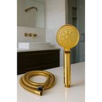 Suvia Gold El Duşu Seti – Altın Renk Lüks Duş Başlığı, Spiral Hortum, Yüksek Basınçlı Paslanmaz - Sarı
