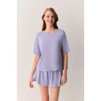 Suwen Amy Şort Pijama Takımı - Lila