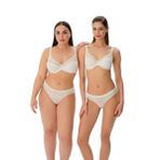 Suwen British Rose Celine Toparlayıcı Balconette Sütyen, Dantel Detaylı, Push Up, Balenli, Ekru, 100C