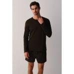 Suwen Casual Essentials Erkek Uzun Kollu T-Shirt - Haki - XL