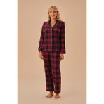 Suwen Couple Gömlek Yaka Pijama Takımı - Kırmızı