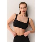 Suwen Curved Bralet Bikini Üst - 46 - Siyah