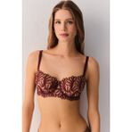 Suwen Dark Temptation Desteksiz Balenli Sütyen - 80D - Bordo