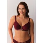 Suwen Dark Temptation Spacer Balkonet Desteksiz Balenli Sütyen - 90D - Bordo