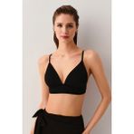 Suwen Dolgulu Bralet Bikini Üst - Siyah - 42