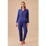 Suwen Elegance Maskülen Pijama Takımı - MAVİ