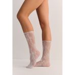 Suwen Fishnet Dantelli Soket Çorap Sc3052036 EKru