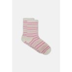 Suwen Fluffy Stripe Soket Çorap - Standart - Ekru - Pembe