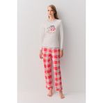 Suwen Friends Pijama Takımı - Kırmızı - L