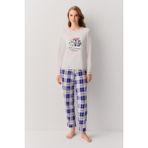 Suwen Friends Pijama Takımı - Mavi - L