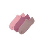 Suwen Görünmez 3'lü Mor Pembe Kahve Modal Sneaker Çorap