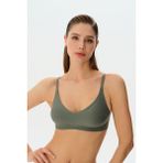 Suwen Invisible Soft Lazer Kesim Balensiz Sütyen - 2XL - Haki