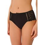 Suwen Isabelle Slip Külot, Kadın İç Giyim, Siyah, Dantel Detaylı, 2XL