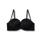 Suwen Kadın Super Push-Up Straples Bra Push-Up Sütyen, Siyah (Black 012), 80B (Üretici Ölçüsü: 80)