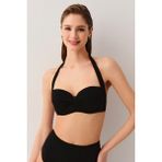 Suwen Kalın Bağcıklı Straplez Bikini Üst - 40 - Siyah