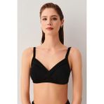 Suwen Kaplı Bantlı Korseli Toparlayıcı Bikini Üst - Siyah - 44