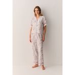 Suwen Lilac Gömlek Yaka Pijama Takımı