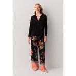 Suwen Liora Pijama Takımı - Siyah Desenli