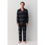 Suwen Matthew Erkek Gömlek Yaka Pijama Takımı - Lacivert - 2XL