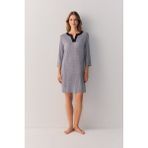 Suwen Modern Chic Günlük Elbise - Mavi - XL