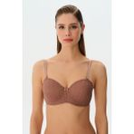 Suwen New Diana Toparlayıcı Straplez Balenli Sütyen - 75B - Vizon