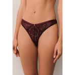 Suwen Pearl Brazilian String Külot - Mor - XL