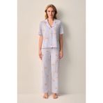 Suwen Plaid Gömlek Yaka Pijama Takımı - Mavi