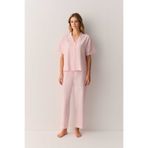 Suwen Pretty Pamuklu Gömlek Yaka Pijama Takımı