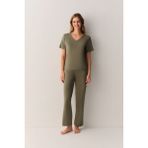 Suwen Stella Pijama Takımı - Olive