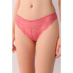 Suwen Tender Leaves Dantelli Brazilian String Külot - Pembe - XL