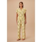 Suwen Yelena Maskülen Pijama Takımı - XL - Sarı