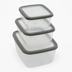 SUWORS 3’lü Sızdırmaz Saklama Kabı Seti | 1600ml + 2800ml + 4600ml | Şeffaf Plastik Yemek Kabı | Gıda Saklama & Mutfak Organizer Kutusu | Mikrodalga ve Buzdolabı Uyumlu