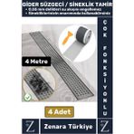 Suya Dayanıklı 0.55 mm Delikli Sineklik Tamir Kiti Gider Süzgeci Saç Kıl Ayırıcı 12 Cmx4 Metre 4ADET
