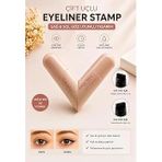 Suya Dayanıklı Çift Taraflı Eyeliner Damga Kalem Sağ Sol Göz Uyumlu-Siyah