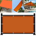 Suya Dayanıklı Güneşlik Yelken 4 x 6 m - %98 UV Bloğu, 4 Halatlı Dayanıklı Gölgelik Bezi - Sera, Çiçek Bitkileri, Açık Veranda, Bahçe Kullanımı için İdeal, Turuncu