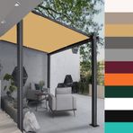 Suya dayanıklı krem 1.8x3.8M dik açı gölge yelken bahçe sera balkon gölgelik UV blok güneş gölge pergola kapak